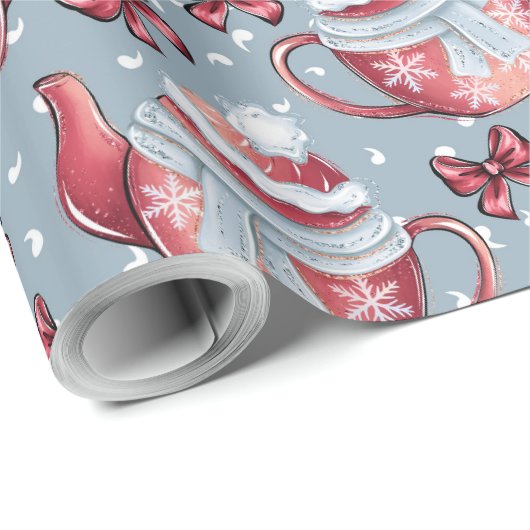 Creëer uw eigen kersttheepotten cadeaupapier (Rol Hoek)