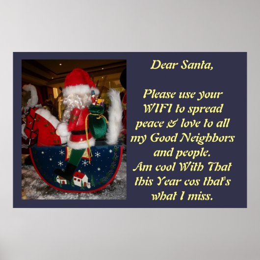 Creëer Uw eigen kerstwens voor het WIFI-Poster Poster (Voorkant)