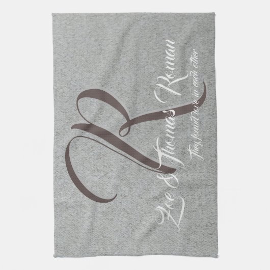 Creëer uw eigen keukenhanddoek voor monogram (Verticaal)