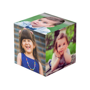 Creëer Uw eigen Kinder fotosjabloon Keepsake Kubus