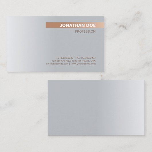 Creëer Uw eigen klasje Moderne Premium-zijderoute Visitekaartje (Voorkant / Achterkant)