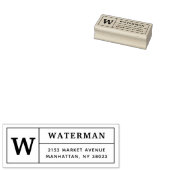 Creëer Uw eigen klassieke monogram retouradres Rubberstempel (Gestempeld)