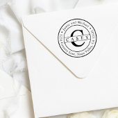 Creëer Uw eigen klassieke monogram retouradres Zelfinktende Stempel