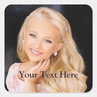 Creëer uw eigen kleur foto stickers! vierkante sticker