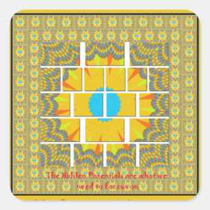 Creëer Uw eigen, kleurrijke afbeelding Vierkante Sticker