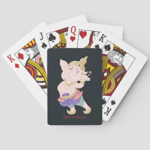 Creëer Uw eigen kleurrijke Ganesh fluit Pokerkaarten