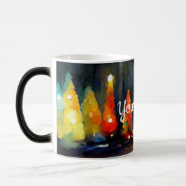 Creëer Uw eigen kleurrijke kerstbomen Magische Mok