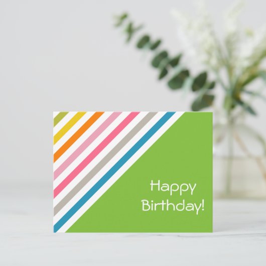 Creëer Uw eigen kleurrijke Pastel Verjaardag Kaart (Staand voorkant)
