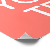 Creëer uw eigen koraal kalm houden en Jouw tekst Poster (Hoek)