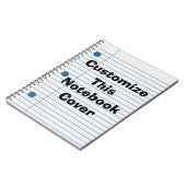 Creëer Uw eigen laptop voor schoolpapier op Hoesje Notitieboek (Linkerzijde)