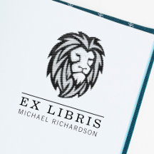 Creëer Uw eigen leeuwemembleem Ex libris