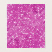 Creëer uw eigen lege magenta glitter visitekaartjes (Buitenkant ongevouwen)
