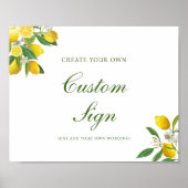 Creëer Uw eigen Lemon Theme Tafelblad Teken Poster (Voorkant)