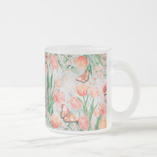 Creëer Uw eigen lentebloemen & vlinders Matglas Koffiemok