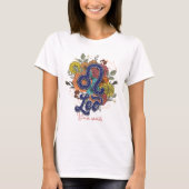 Creëer Uw eigen Leo Zodiac Flowers T-shirt (Voorkant)