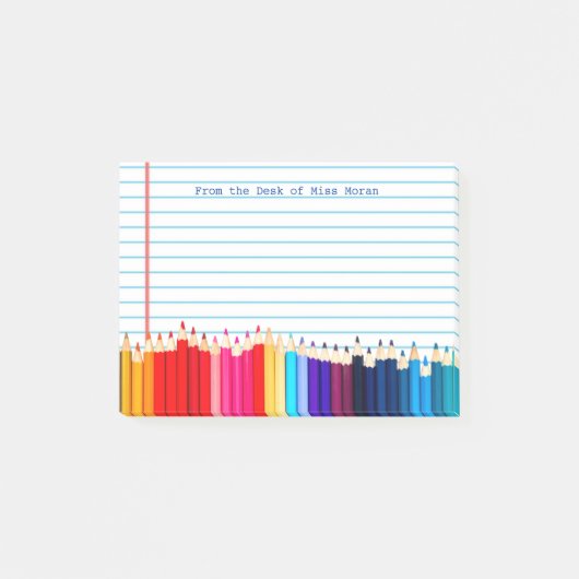 Creëer Uw eigen leraren noemen persoonlijke encils Post-it® Notes (Voorkant)