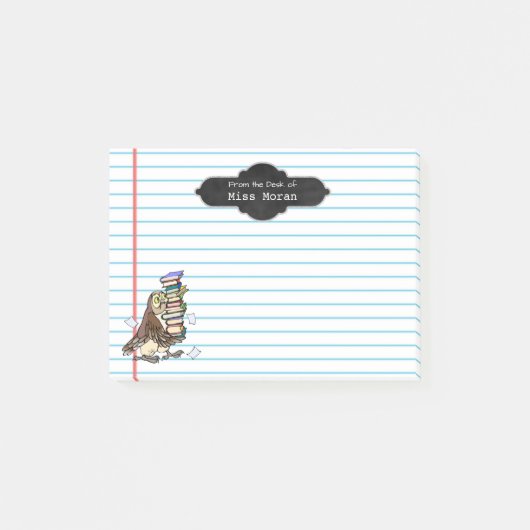 Creëer Uw eigen lerarennaam | Aangepaste boomkorre Post-it® Notes (Voorkant)