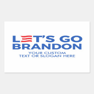 Creëer Uw eigen Let's Go Brandon 2024 Rechthoekige Sticker
