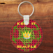 Creëer Uw eigen, levendige kleur Floral Eenvoudig Sleutelhanger (Voorkant)