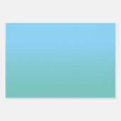 Creëer Uw Eigen Licht Blauwgroen Ombre Inpakpapier Vel (Voorkant)