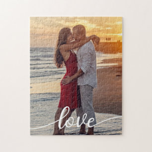 Creëer Uw Eigen Liefde Script Romantisch Paar Foto Legpuzzel
