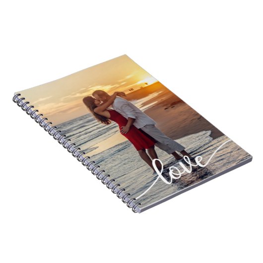 Creëer Uw Eigen Liefde Script Romantisch Paar Foto Notitieboek (Rechterzijde)