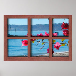 Creëer Uw eigen Lijst 24x36 rood hout Poster