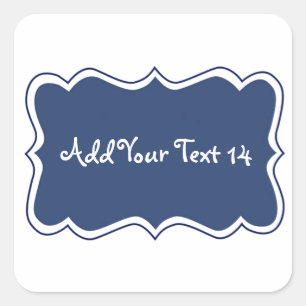 Creëer Uw eigen Lijst V012 DONKERBLAUW Vierkante Sticker