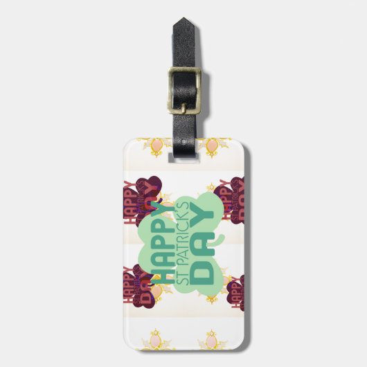 Creëer Uw eigen loffelijke Sint Patrick's Day Bagagelabel (Voorkant verticaal)