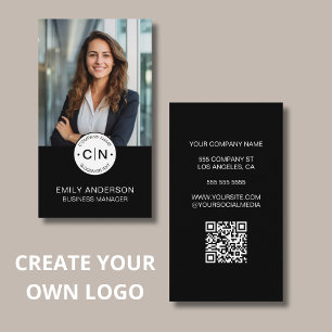Creëer uw eigen Logo Black Professional Visitekaartje