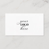 Creëer Uw eigen Logo Photo Classic Eenvoudig Visitekaartje (Achterkant)