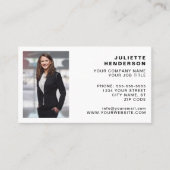 Creëer Uw eigen Logo Photo Classic Eenvoudig Visitekaartje (Voorkant)