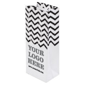 Creëer Uw eigen Logo Wijn Cadeautas (Achterkant Gekanteld)