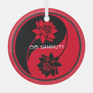 Creëer Uw Eigen Lotus Yin Yang Symbool Glas Ornament