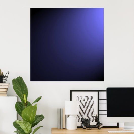 Creëer Uw eigen Low Lights Achtergrond - Indigo Poster (Thuiskantoor)