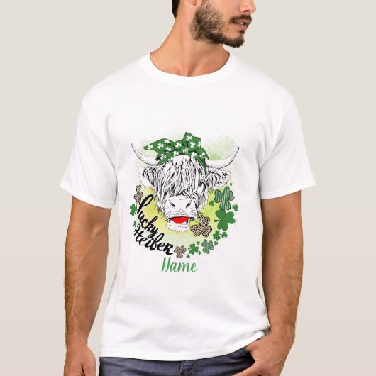 Creëer Uw eigen Lucky Heifer St Patrick's Day T-shirt (Voorkant)