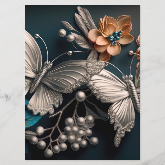 Creëer uw eigen luxe  vlinder menu (Achterkant)