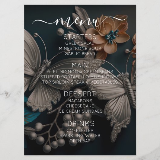 Creëer uw eigen luxe vlinder menu (Voorkant)