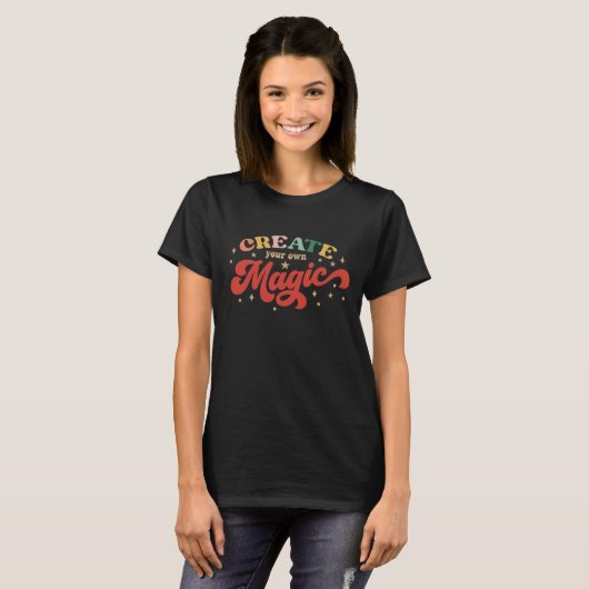 Creëer Uw eigen Magic Grl Pwr Girl Power T-shirt (Voorkant volledig)