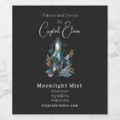 Creëer Uw eigen Magical Crystals Apothecary Label Wijn Etiket (Enkel label)