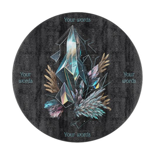 Creëer Uw eigen Magical Crystals Glass Altar Board Snijplank (Voorkant)