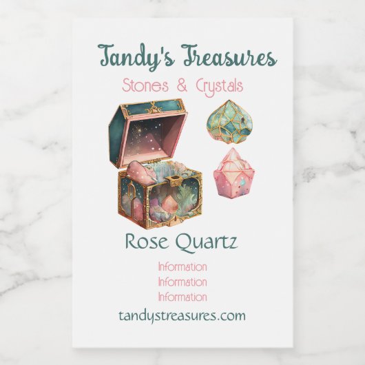 Creëer Uw eigen magische doos & kristallen Wijn Etiket (Enkel label)