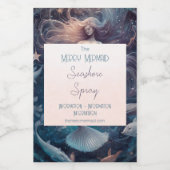 Creëer Uw eigen magische zeemeermin paradijs Wijn Etiket (Enkel label)