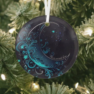 Creëer Uw eigen magische zilveren & blauwe maan Glas Ornament