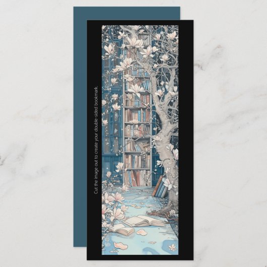 Creëer Uw eigen Magnolia Library Bladwijzer Kaart (Voorkant / Achterkant)