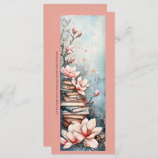 Creëer Uw eigen Magnolias Boek Stack Bladwijzer Ka (Voorkant / Achterkant)