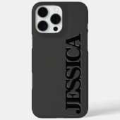 Creëer uw eigen matzwarte naam Monogram Case-Mate iPhone Case (Achterkant)