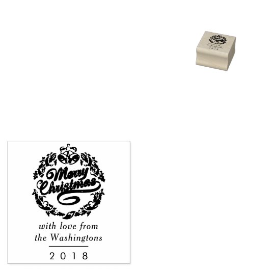 Creëer Uw eigen Merry Christmas Custom Bericht Rubberstempel (Gestempeld)