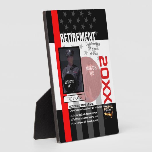 Creëer Uw Eigen met 3 afbeeldingen en 9 tekstlijne Fotoplaat (Zijkant)