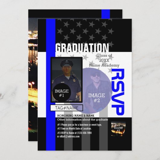 Creëer Uw Eigen met 3 afbeeldingen en 9 tekstlijne Kaart (Voorkant / Achterkant)